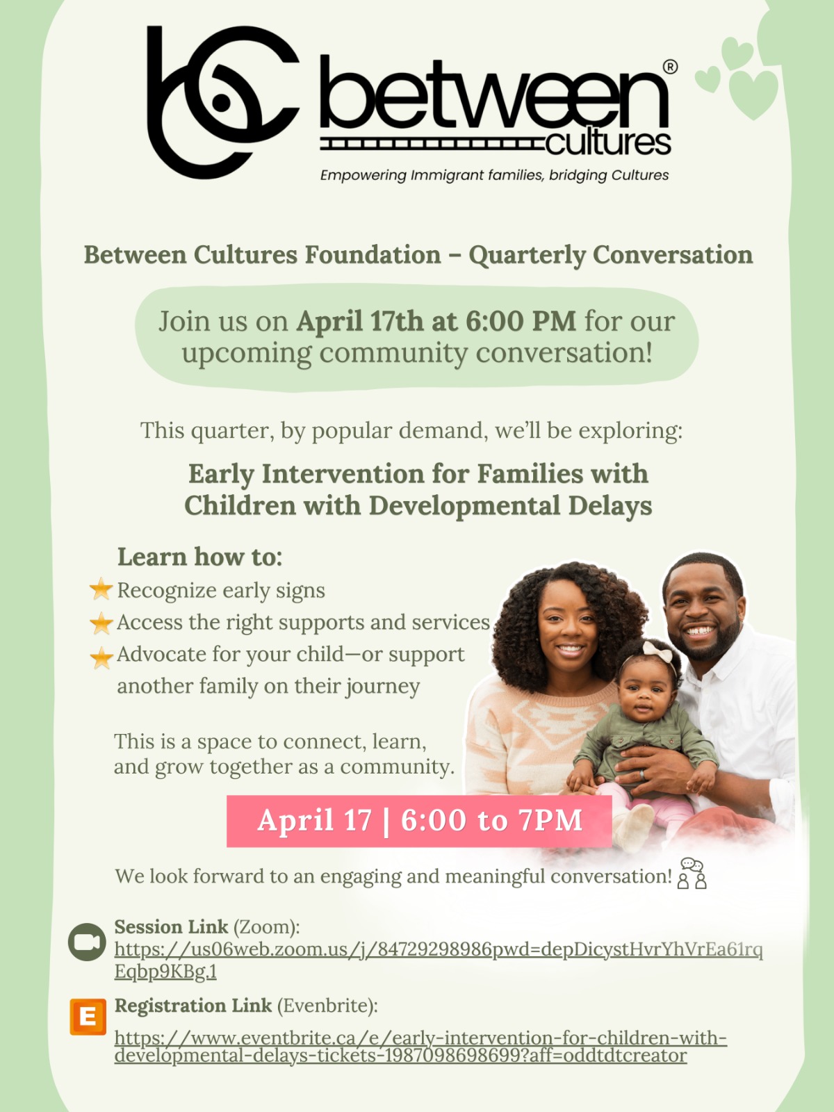 April 2026-Early Intervention Conversation event